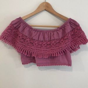 Off the shoulder crop top